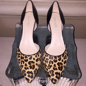 Nine West leopard kitten heel